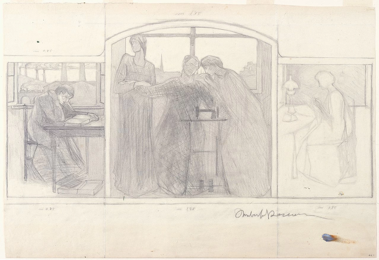 Omaggio alla madre, 1908, studio